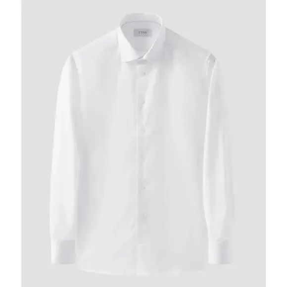 Eton Signature Twill White Dress Shirt- Slim Fit
